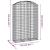 Coș gabion arcuit, 150x50x220/240 cm, fier galvanizat GartenMobel Dekor