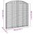 Coș gabion arcuit 200x30x200/220 cm fier galvanizat GartenMobel Dekor