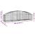 Coș gabion arcuit, 200x50x40/60 cm, fier galvanizat GartenMobel Dekor