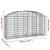 Coș gabion arcuit 200x50x100/120 cm fier galvanizat GartenMobel Dekor