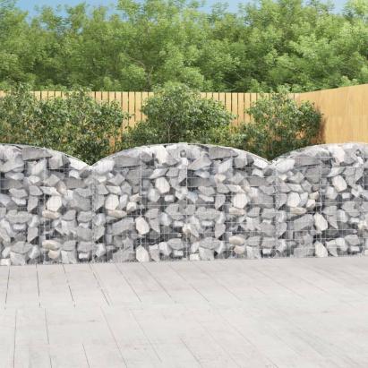 Coș gabion arcuit 200x50x100/120 cm fier galvanizat GartenMobel Dekor