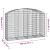 Coș gabion arcuit 200x50x120/140 cm fier galvanizat GartenMobel Dekor