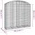 Coș gabion arcuit, 200x50x180/200 cm, fier galvanizat GartenMobel Dekor
