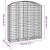 Coș gabion arcuit 200x50x200/220 cm fier galvanizat GartenMobel Dekor