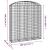Coș gabion arcuit, 200x50x220/240 cm, fier galvanizat GartenMobel Dekor