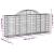 Coș gabion arcuit 200x30x80/100 cm fier galvanizat GartenMobel Dekor