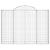 Coș gabion arcuit 200x30x140/160 cm fier galvanizat GartenMobel Dekor