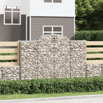 Coș gabion arcuit 200x30x140/160 cm fier galvanizat GartenMobel Dekor