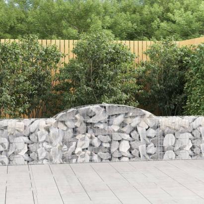 Coș gabion arcuit, 300x30x60/80 cm, fier galvanizat GartenMobel Dekor