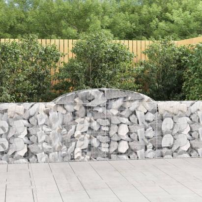 Coș gabion arcuit, 300x30x80/100 cm, fier galvanizat GartenMobel Dekor