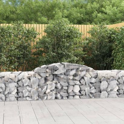 Coș gabion arcuit, 300x50x60/80 cm, fier galvanizat GartenMobel Dekor