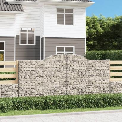 Coș gabion arcuit, 300x50x140/160 cm, fier galvanizat GartenMobel Dekor