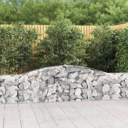 Coș gabion arcuit 400x30x60/80 cm fier galvanizat GartenMobel Dekor