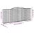 Coș gabion arcuit, 400x30x160/180 cm, fier galvanizat GartenMobel Dekor