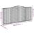 Coș gabion arcuit, 400x30x180/200 cm, fier galvanizat GartenMobel Dekor