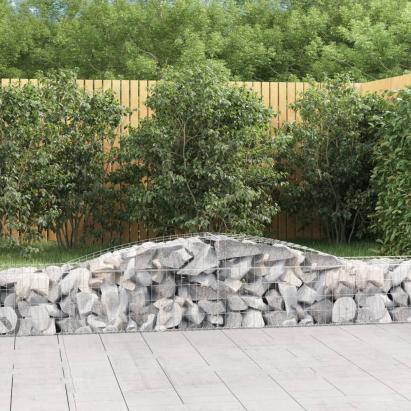 Coș gabion arcuit 400x50x40/60 cm fier galvanizat GartenMobel Dekor