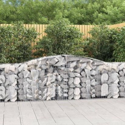 Coș gabion arcuit 400x50x80/100 cm fier galvanizat GartenMobel Dekor