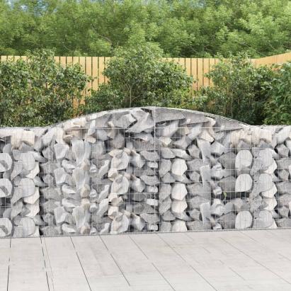 Coș gabion arcuit 400x50x100/120 cm fier galvanizat GartenMobel Dekor