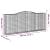 Coș gabion arcuit, 400x50x160/180 cm, fier galvanizat GartenMobel Dekor