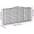 Coș gabion arcuit, 400x50x180/200 cm, fier galvanizat GartenMobel Dekor