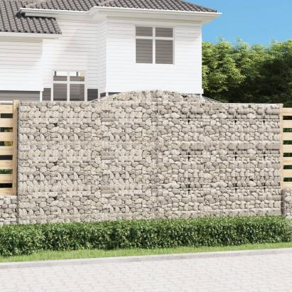 Coș gabion arcuit 400x50x200/220 cm fier galvanizat GartenMobel Dekor