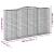 Coș gabion arcuit 400x50x220/240 cm fier galvanizat GartenMobel Dekor