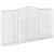 Coș gabion arcuit 400x50x220/240 cm fier galvanizat GartenMobel Dekor