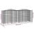 Strat înălțat cu gabion arcuit, 200x50x100 cm, fier galvanizat GartenMobel Dekor