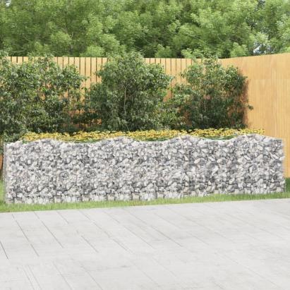 Strat înălțat cu gabion arcuit, 400x50x100 cm, fier galvanizat GartenMobel Dekor