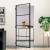 Ușă de interior negru 93x201,5 cm sticlă securiz./aluminiu slim GartenMobel Dekor