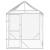Padoc de exterior cu acoperiș argintiu 2x2x2,5m oțel galvanizat GartenMobel Dekor