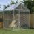 Padoc de exterior cu acoperiș argintiu 2x2x2,5m oțel galvanizat GartenMobel Dekor