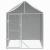 Padoc de exterior cu acoperiș argintiu 2x2x2,5m oțel galvanizat GartenMobel Dekor