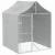 Padoc de exterior cu acoperiș argintiu 2x2x2,5m oțel galvanizat GartenMobel Dekor