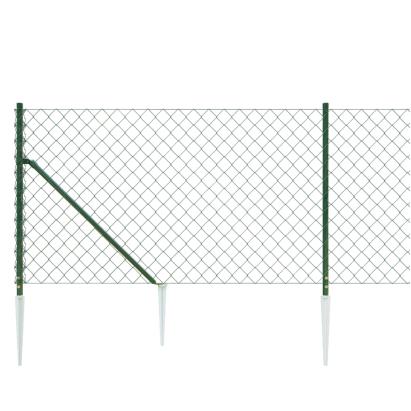 Gard plasă de sârmă cu țăruși de fixare, verde, 1,1x10 m GartenMobel Dekor