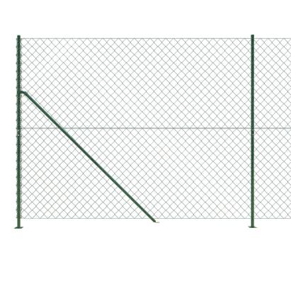 Gard plasă de sârmă cu bordură, verde, 1,6x10 m GartenMobel Dekor