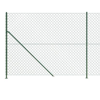 Gard plasă de sârmă cu bordură, verde, 1,8x25 m GartenMobel Dekor