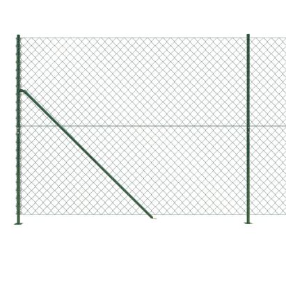 Gard plasă de sârmă cu bordură, verde, 2x25 m GartenMobel Dekor