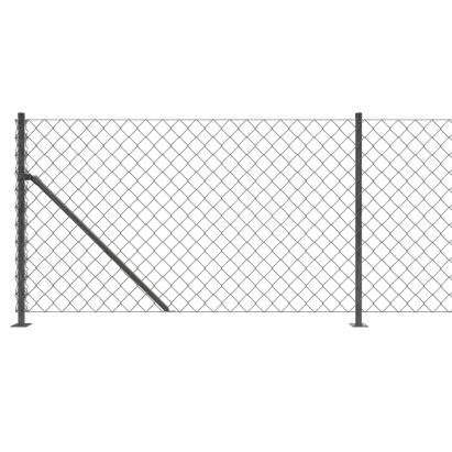 Gard plasă de sârmă cu bordură, antracit, 0,8x10 m GartenMobel Dekor