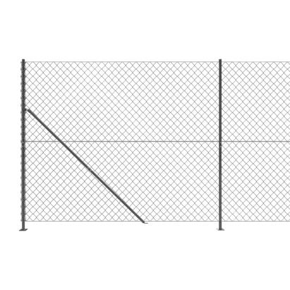 Gard plasă de sârmă cu bordură, antracit, 1,6x10 m GartenMobel Dekor