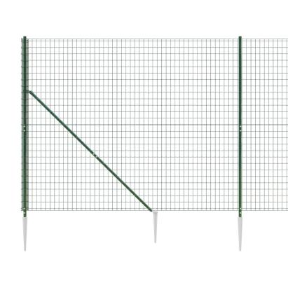 Gard plasă de sârmă cu țăruși de fixare, verde, 2x25 m GartenMobel Dekor