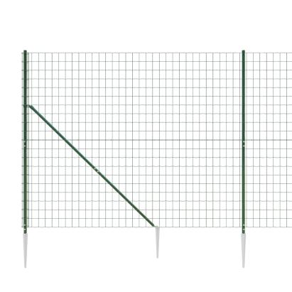 Gard plasă de sârmă cu țăruși de fixare, verde, 2,2x10 m GartenMobel Dekor