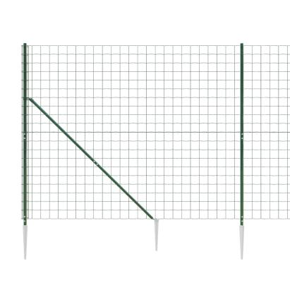 Gard plasă de sârmă cu țăruși de fixare, verde, 2,2x10 m GartenMobel Dekor