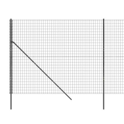 Gard plasă de sârmă, antracit, 2x10 m, oțel galvanizat GartenMobel Dekor