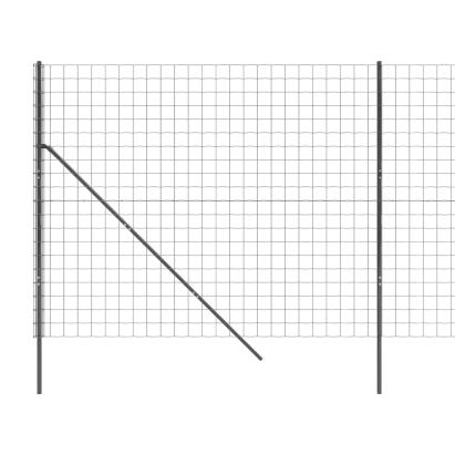 Gard plasă de sârmă, antracit, 1,4x10 m, oțel galvanizat GartenMobel Dekor