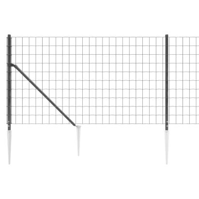Gard plasă de sârmă cu țăruși de fixare, antracit, 1x25 m GartenMobel Dekor
