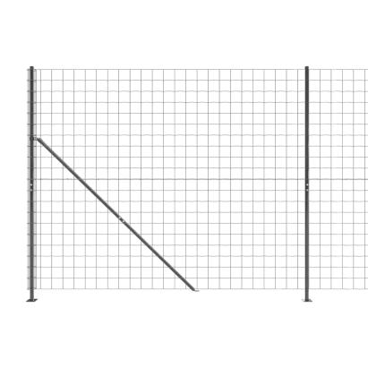 Gard plasă de sârmă cu bordură, antracit, 1,4x25 m GartenMobel Dekor