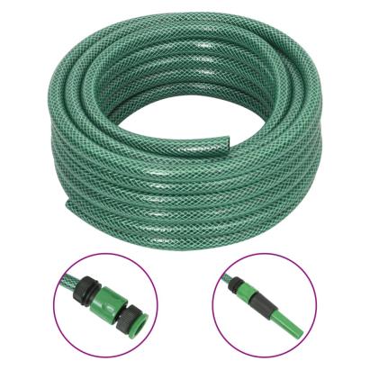 Furtun de grădină cu set de racorduri, verde, 0,6", 20 m, PVC GartenMobel Dekor