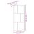 Paravan de duș walk-in auriu, 90x195 cm sticlă ESG transparentă GartenMobel Dekor