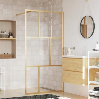 Paravan de duș walk-in auriu 115x195 cm sticlă ESG transparentă GartenMobel Dekor